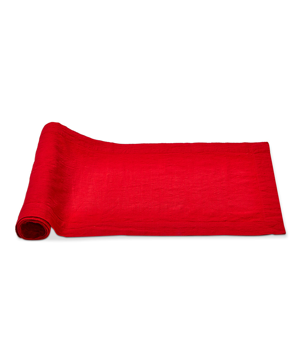 Threads Table Runner - Red (slub)