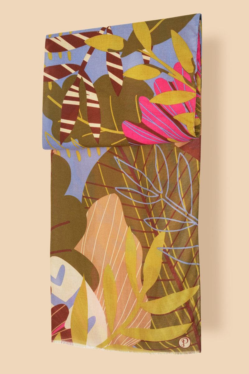 PRINTED AUTUMN HEDGEROW SCARF