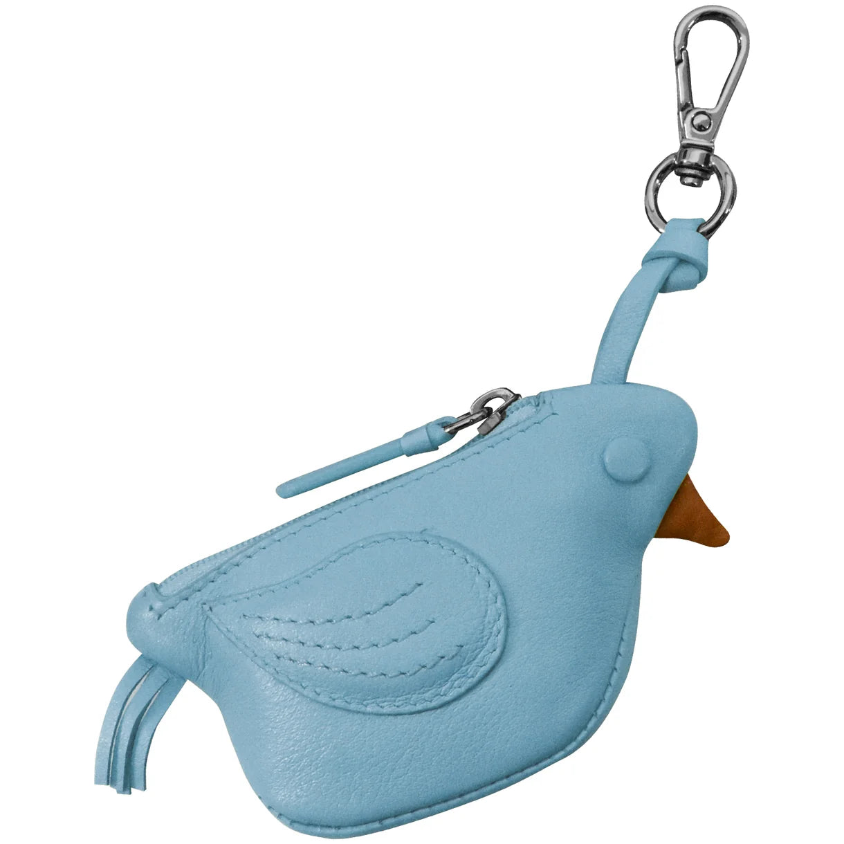 Bird Coin Pouch Charm - Chambray