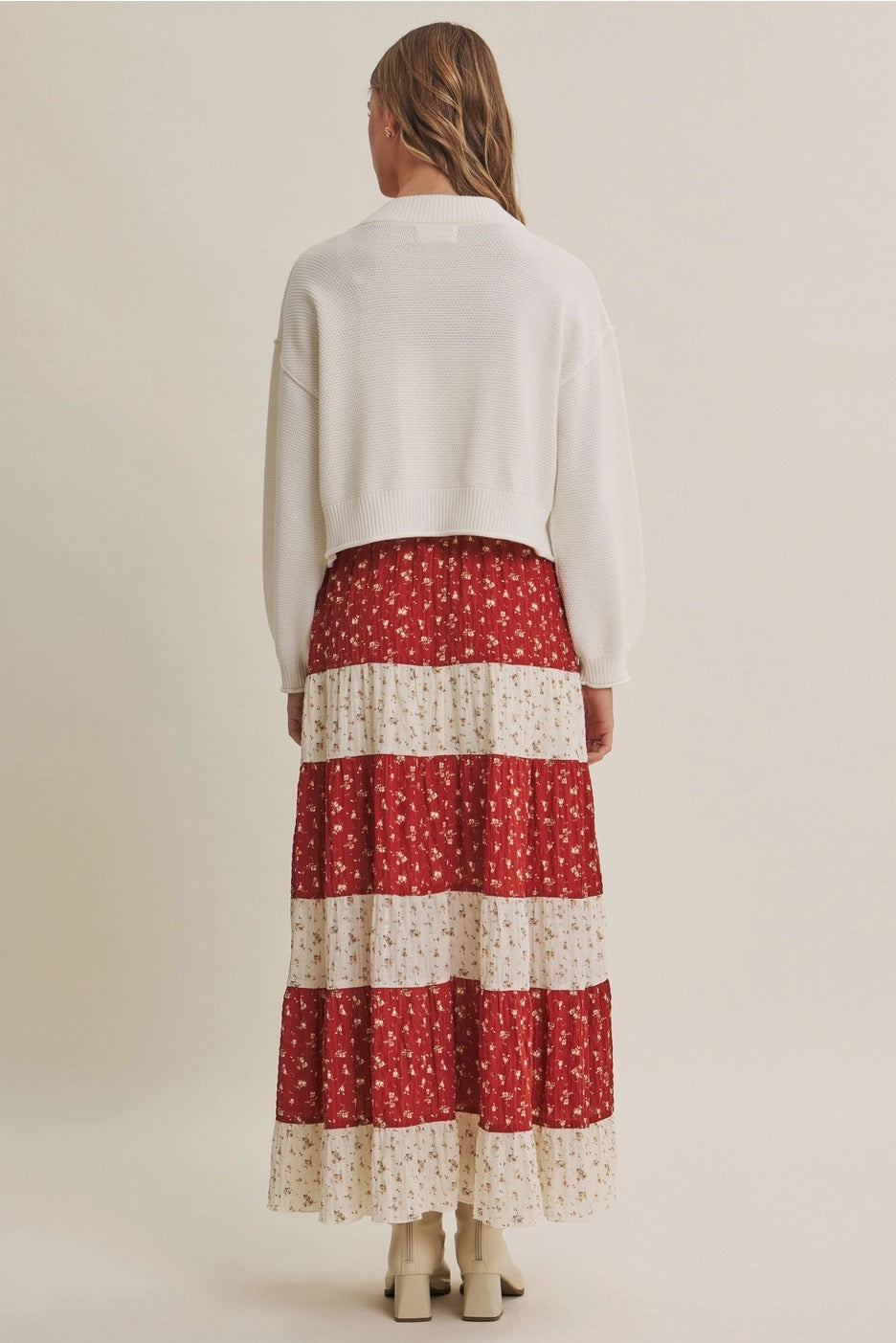 WAFFLE SWEATER CARDIGAN-CREAM-MEDIUM