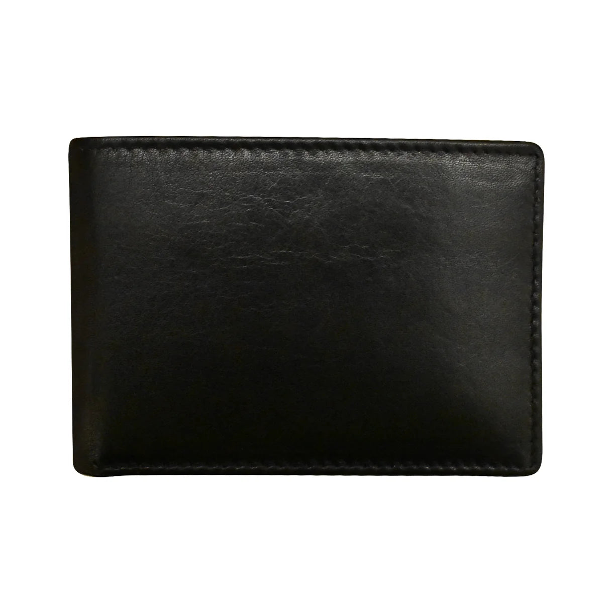 Men's Wallet Premium Leather Compact Bifold - Black
