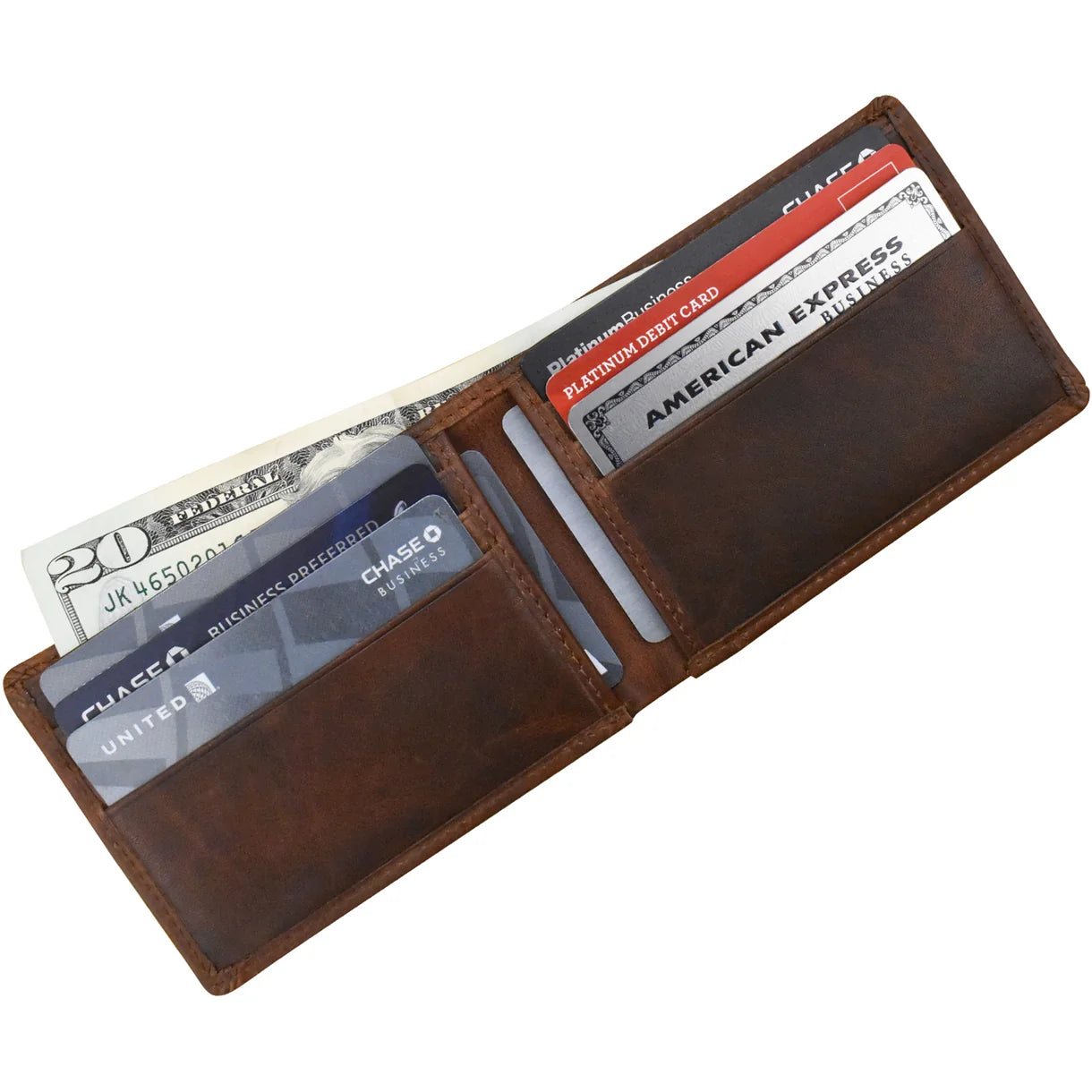 Men's Wallet Compact Bifold - Antique Saddle