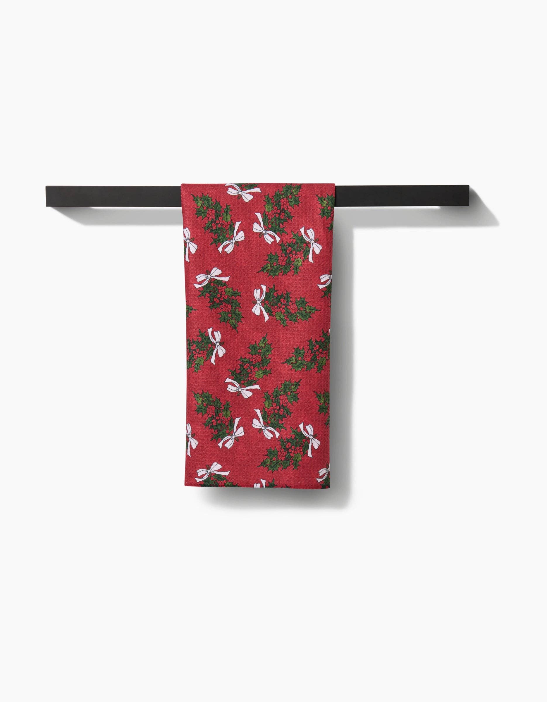 Tea Towel - Christmas Berry Bow