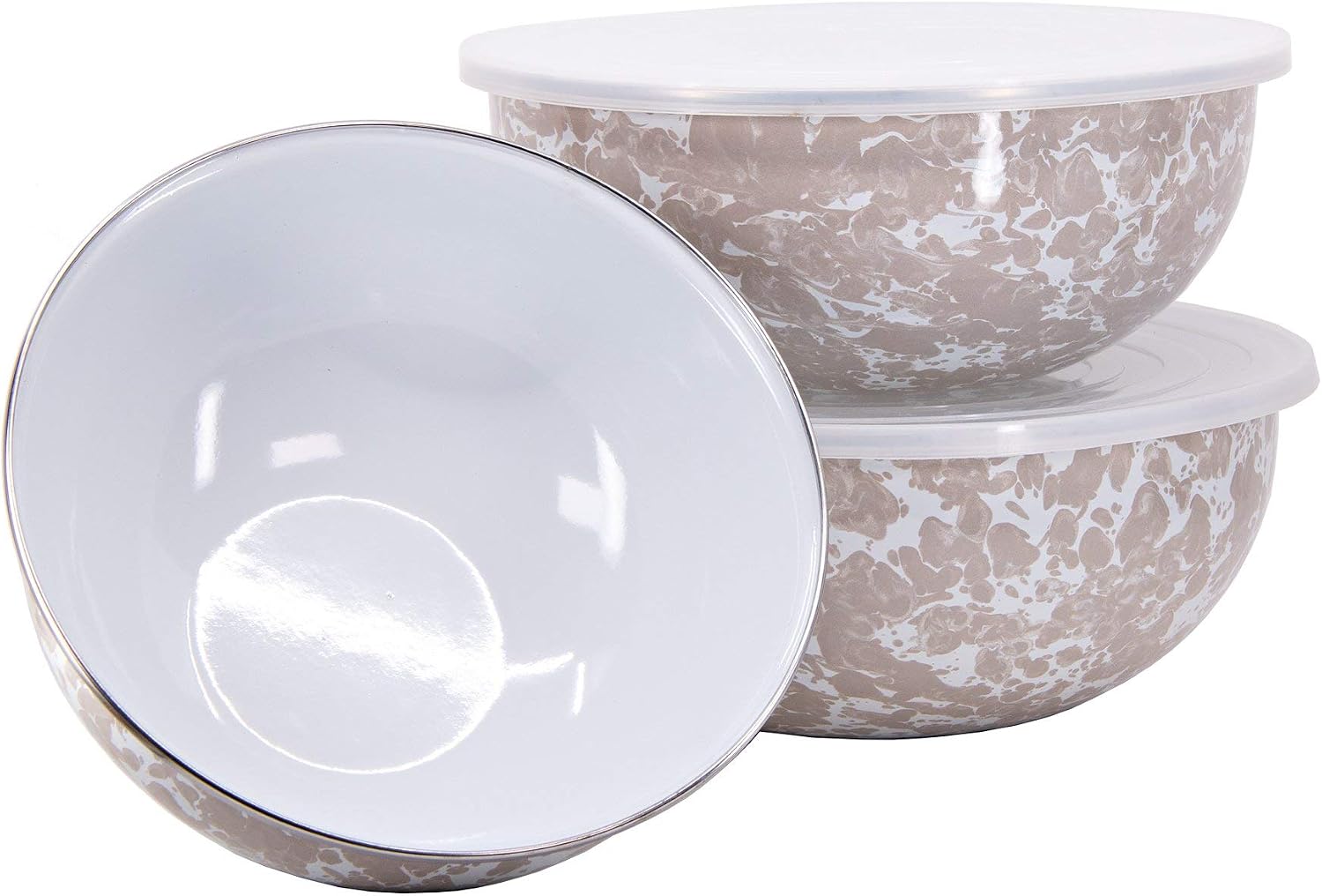 Taupe Swirl Mixing Bowls - Nesting (set of 3)