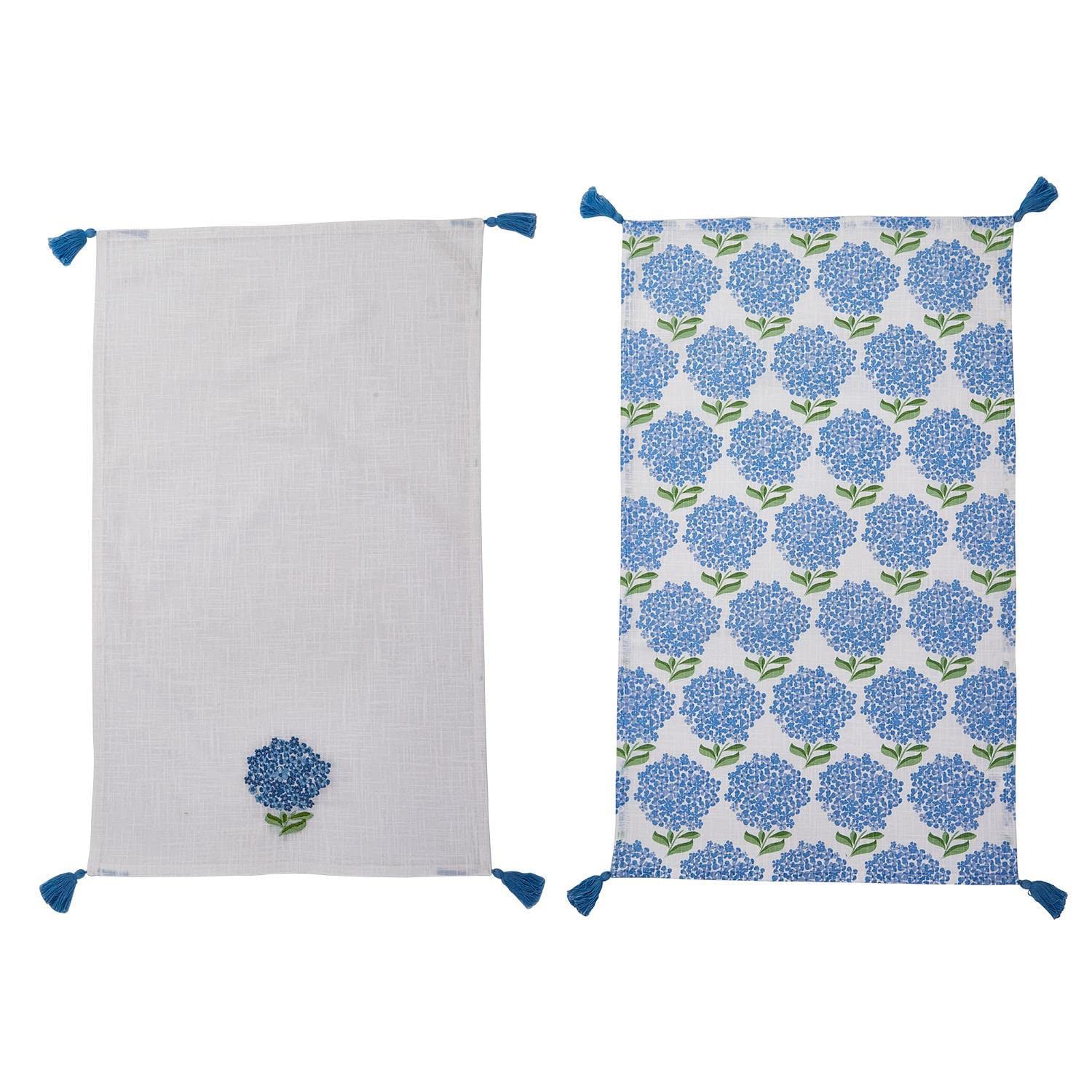 hydrangea dishtowels-set of 2