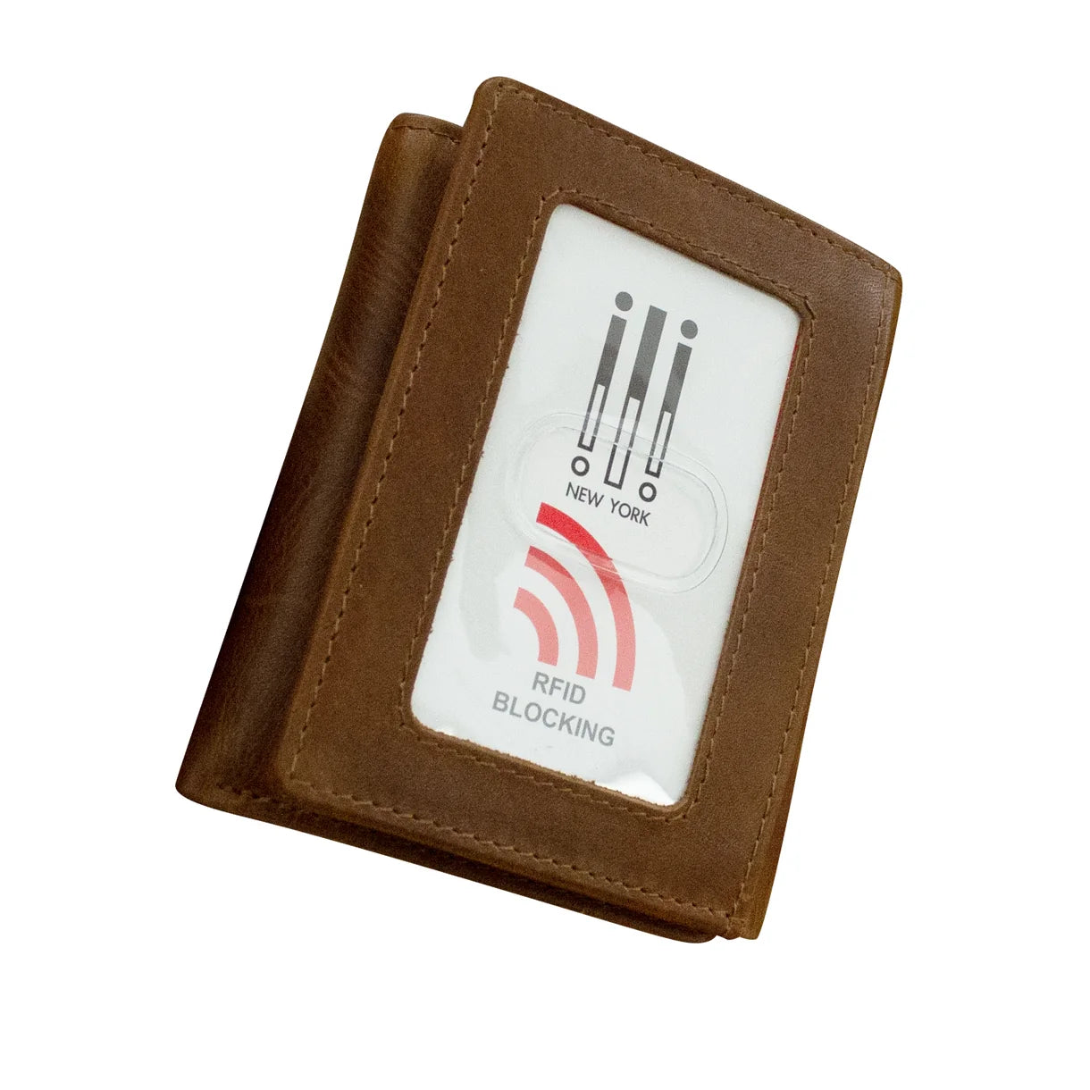 Men's Wallet Trifold w/Back I.D. - Rustic Brown