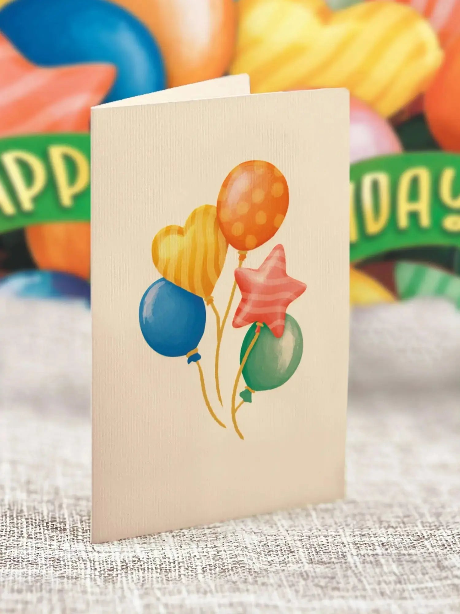 Mini Birthday Balloons Greeting Card