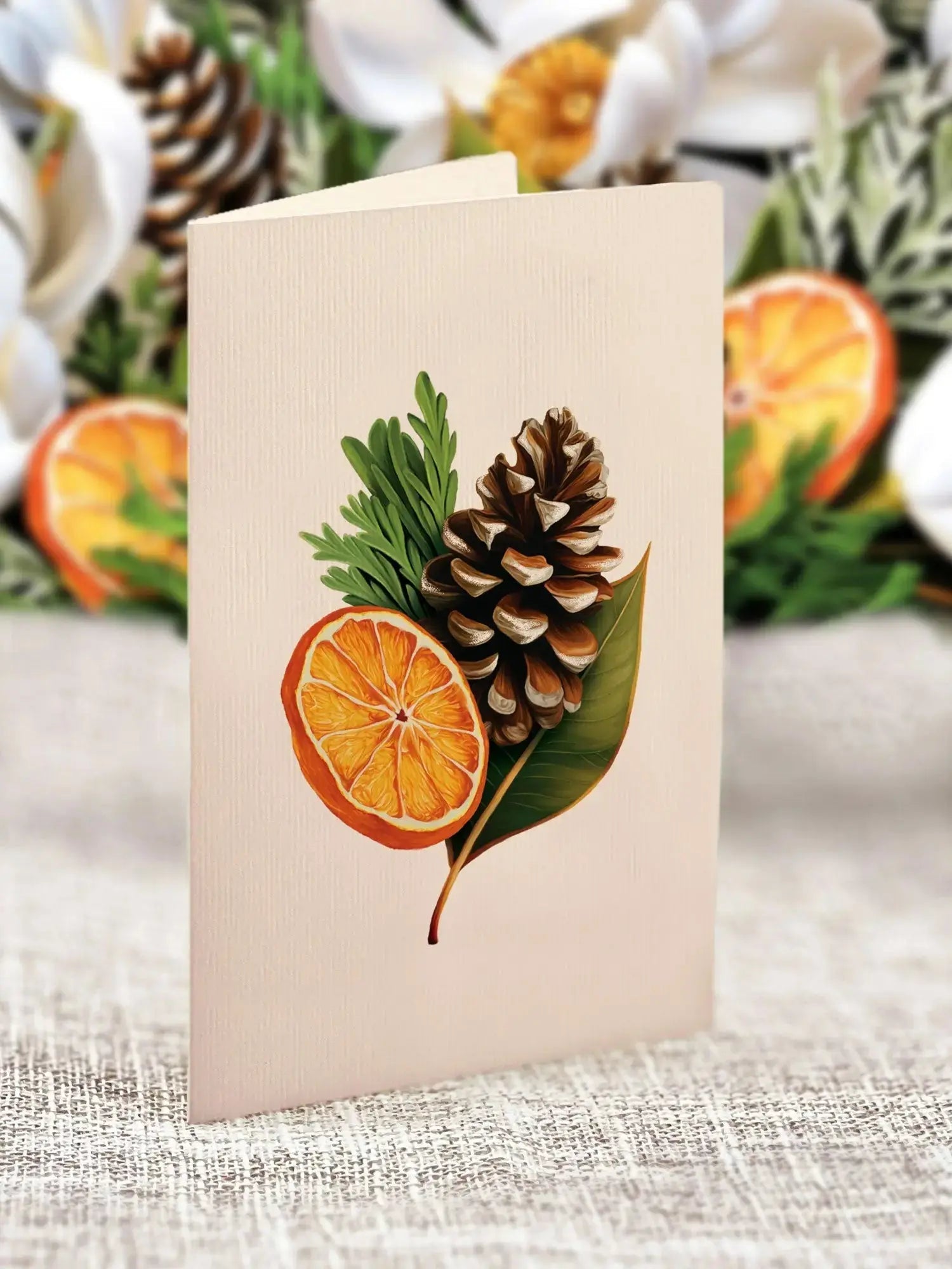 MINI WINTER MAGNOLIA GREETING CARD
