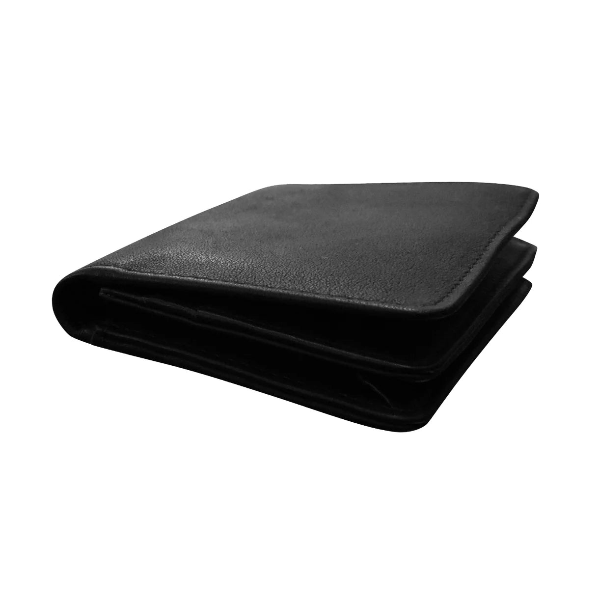 Men's Wallet Premium Leather Flap Card Case - Black