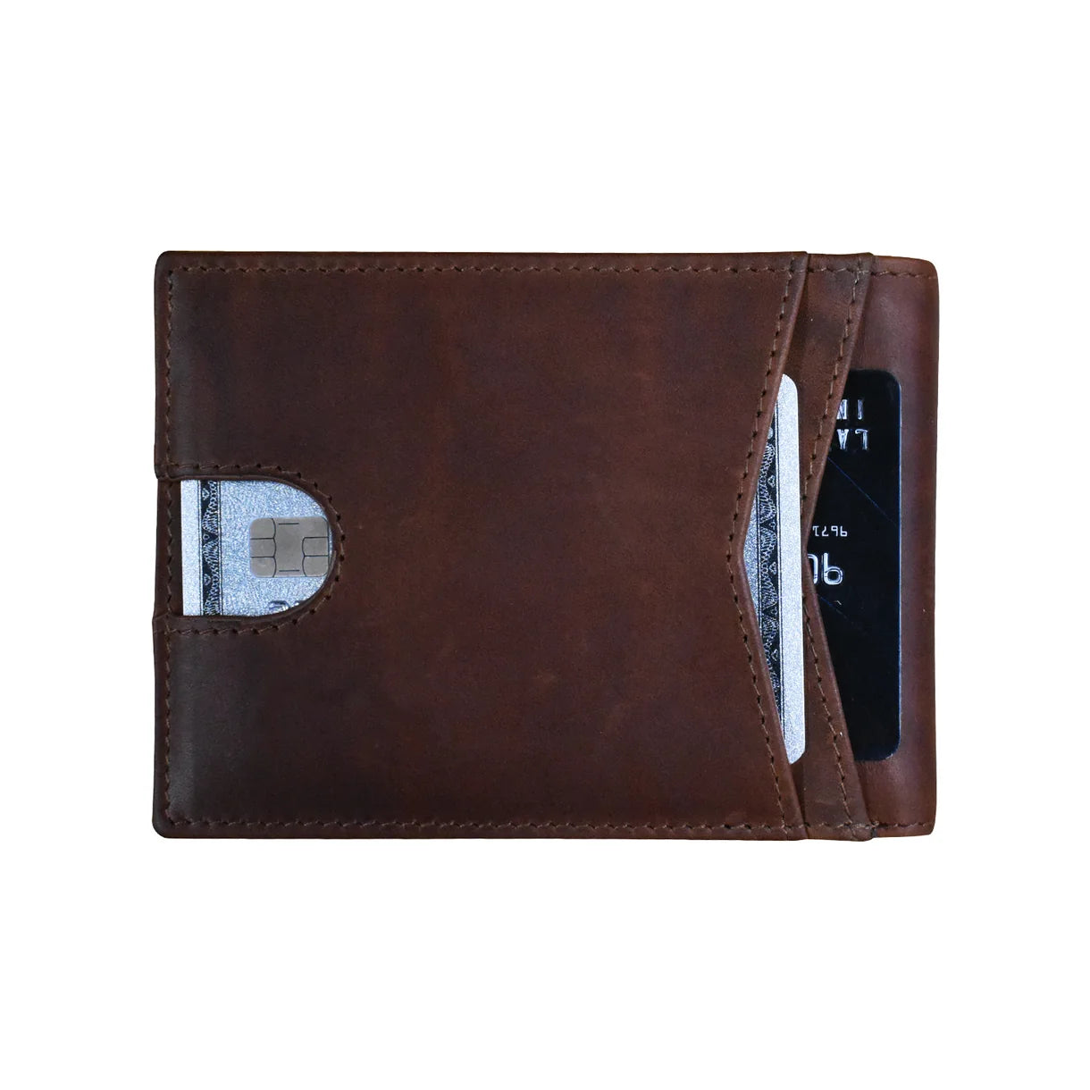 Men's Wallet Bifold w/Airtag Holder - Rustic Brown