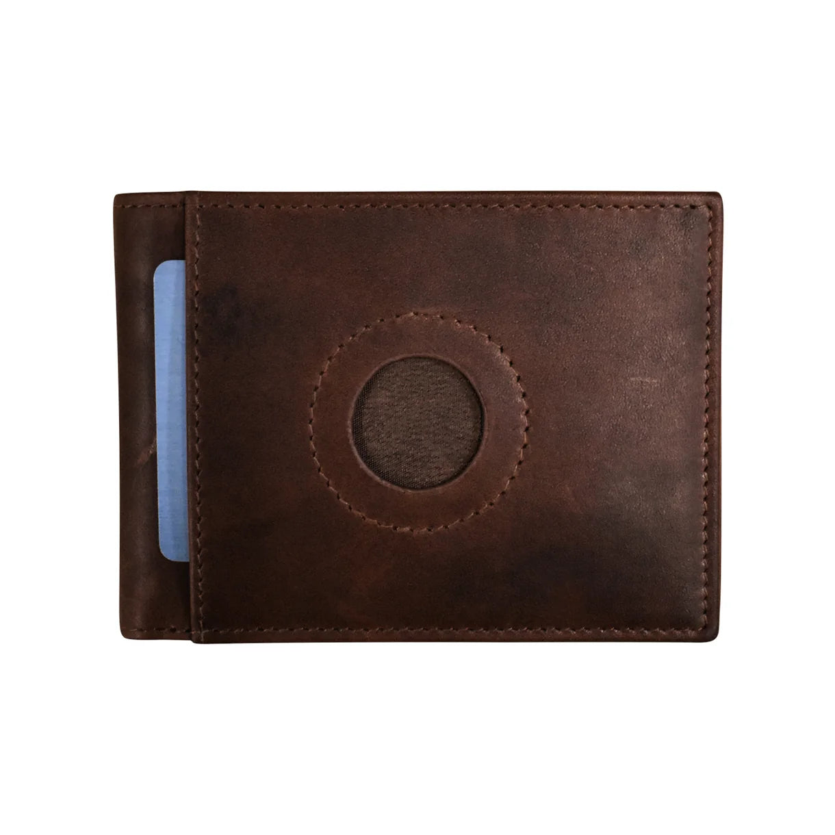 Men's Wallet Bifold w/Airtag Holder - Rustic Brown