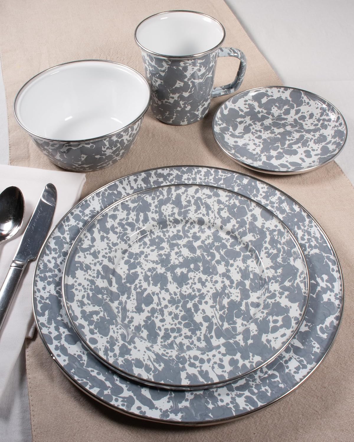 Grey Swirl Medium Tray