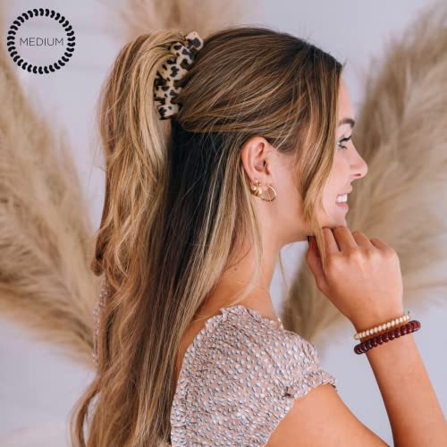 Round Flat Hair Clip - Medium - Blonde Tortoise