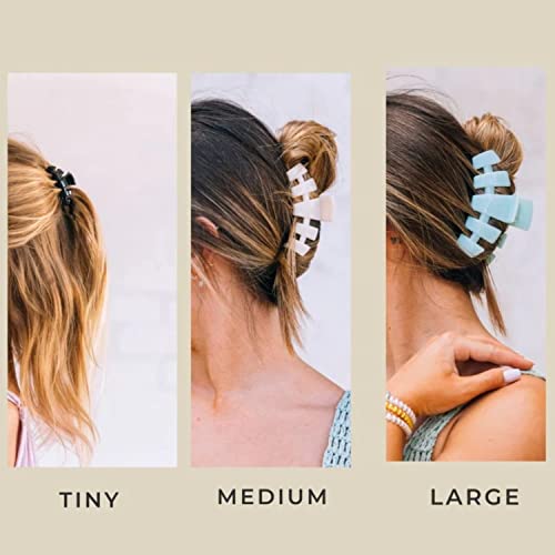 Round Flat Hair Clip - Medium - Blonde Tortoise