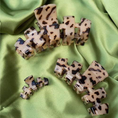 Round Flat Hair Clip - Medium - Blonde Tortoise