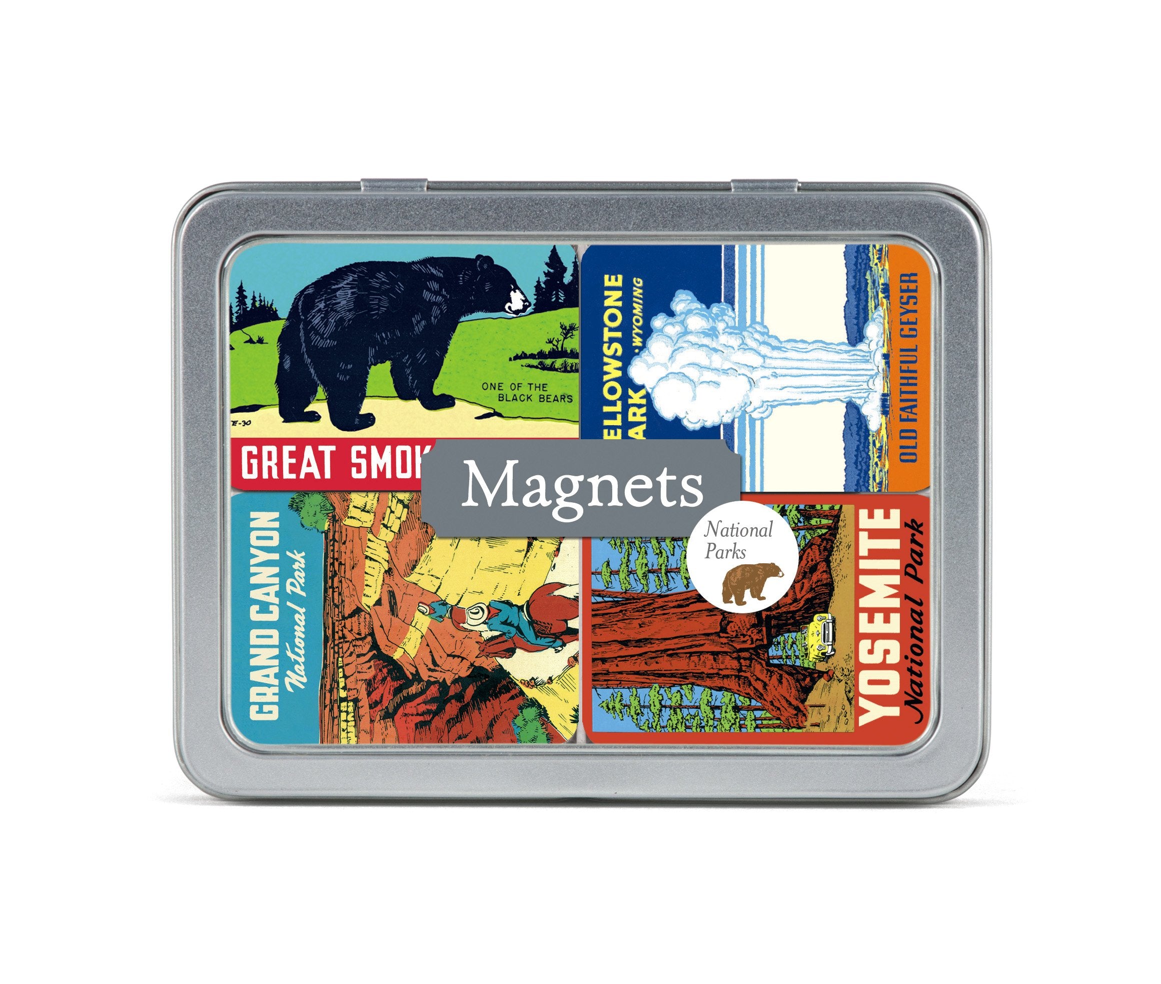 NATIONAL PARKS SET OF 24 MAGNETS IN TIN