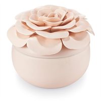 Coconut Milk Mango Ceramic Flower Candle