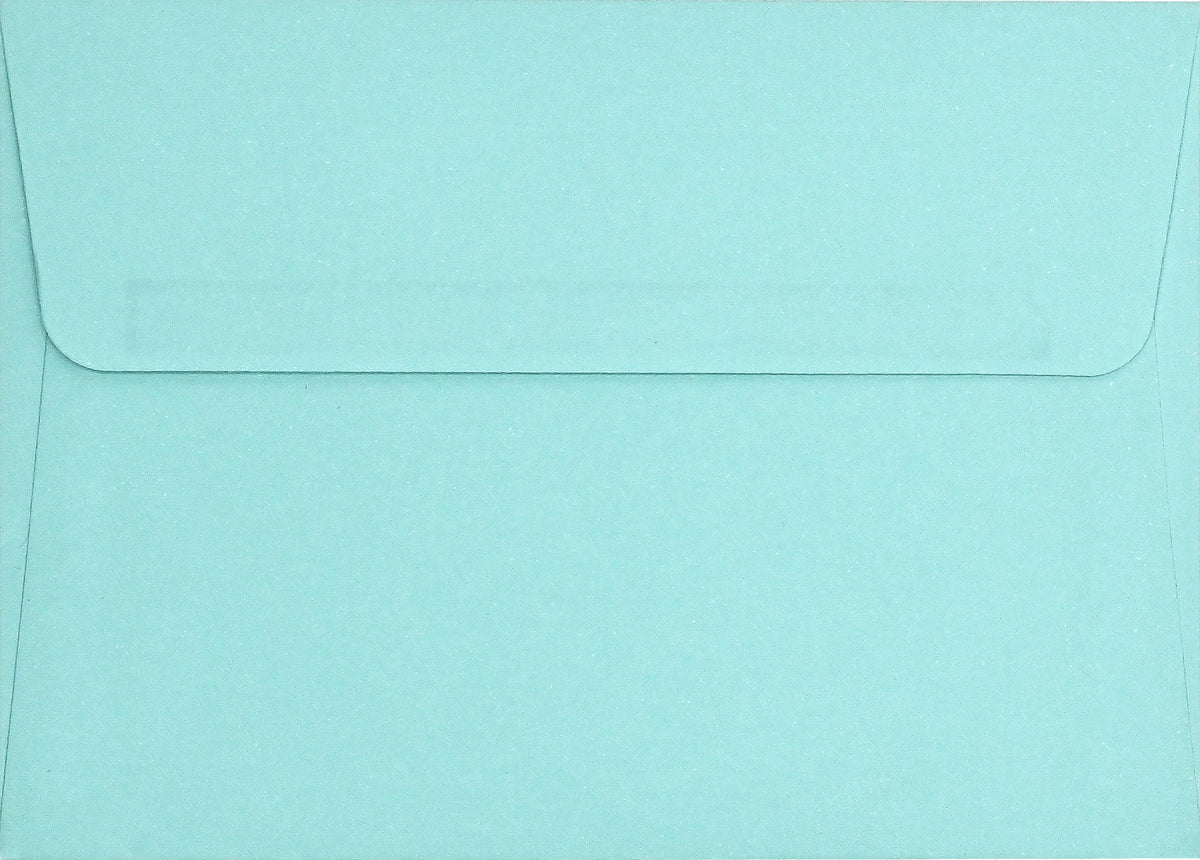 Light aqua teal envelope included with Peacock Note Cards set by Peter Pauper Press.