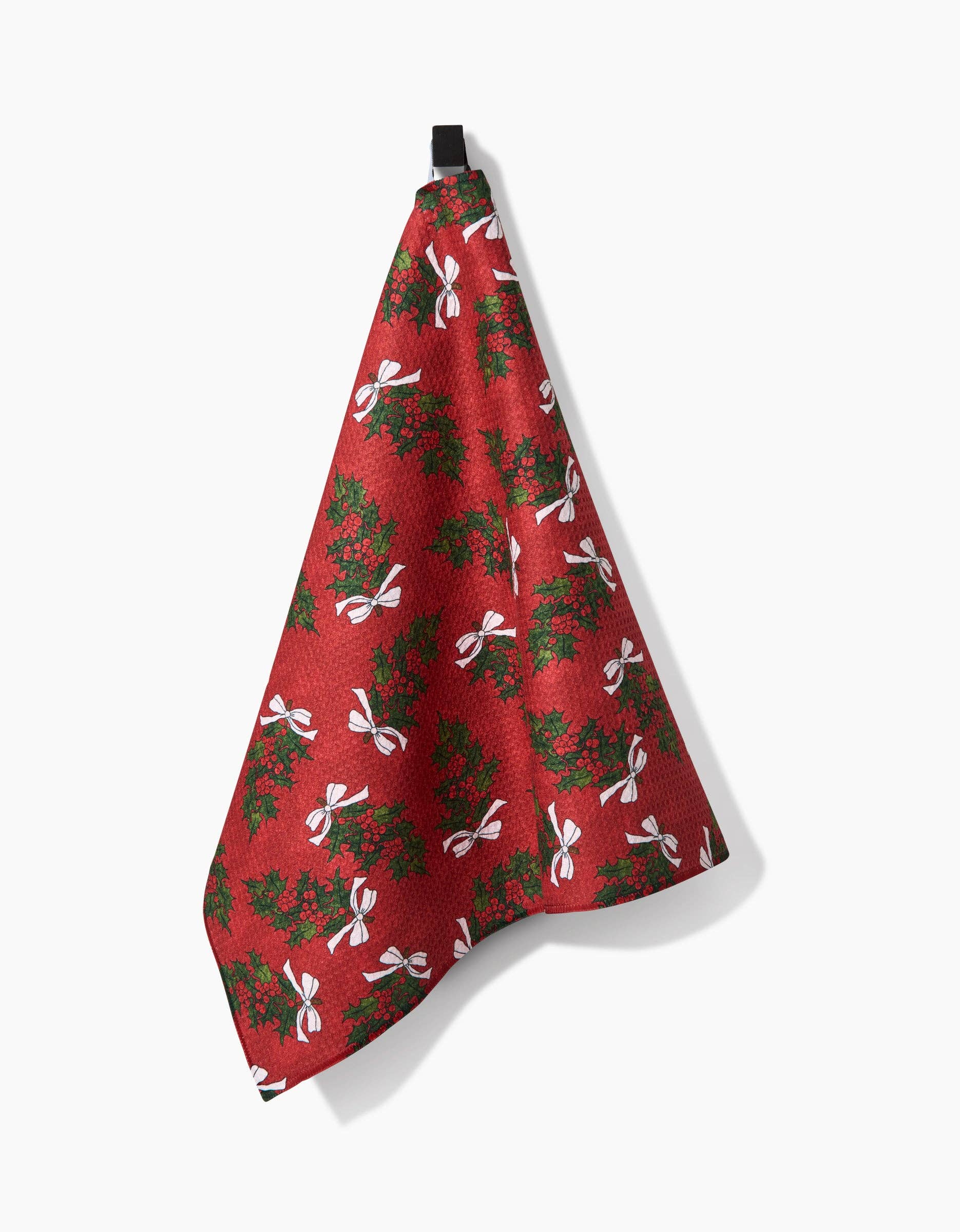 Tea Towel - Christmas Berry Bow