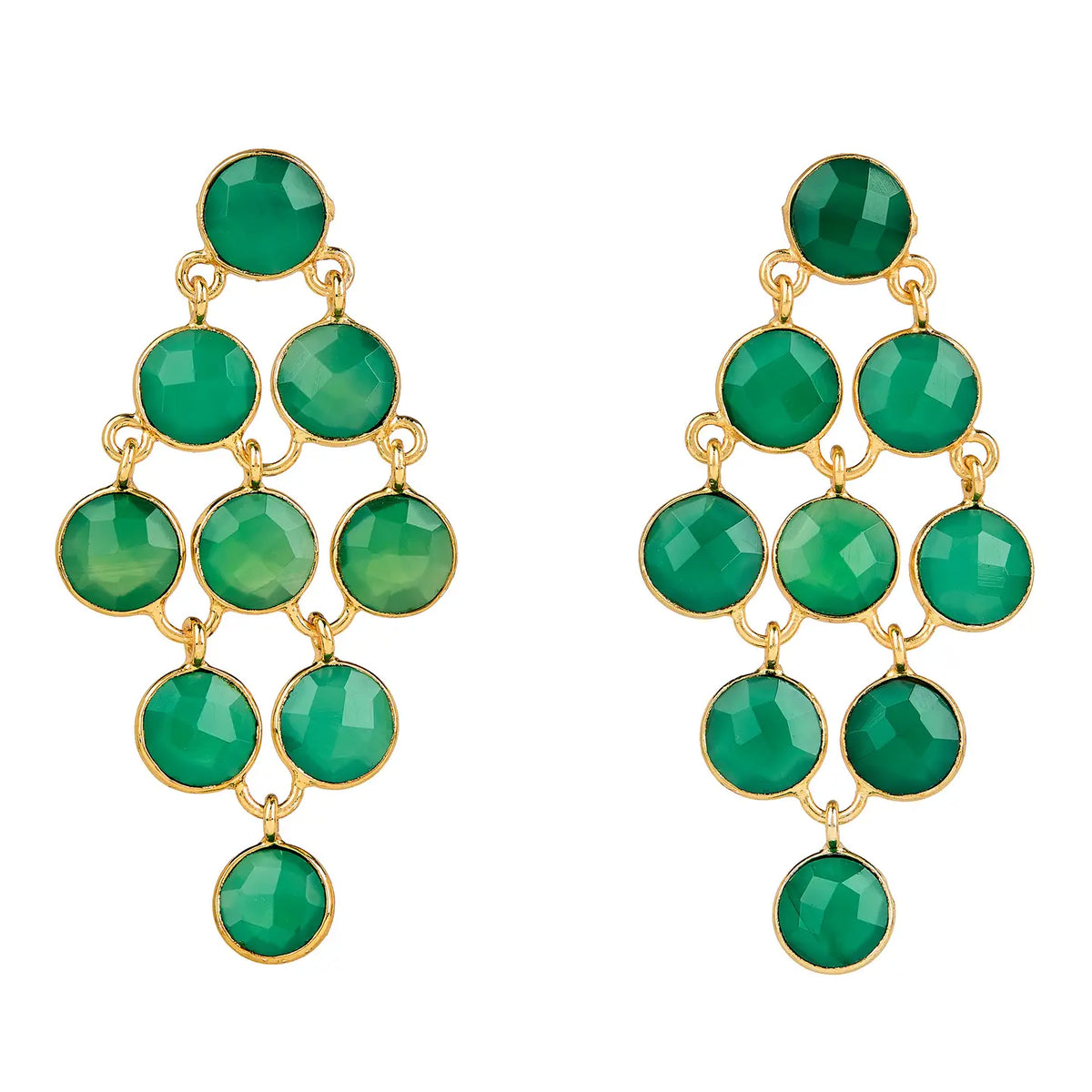 Green Onyx 9 Stone Chandeliers