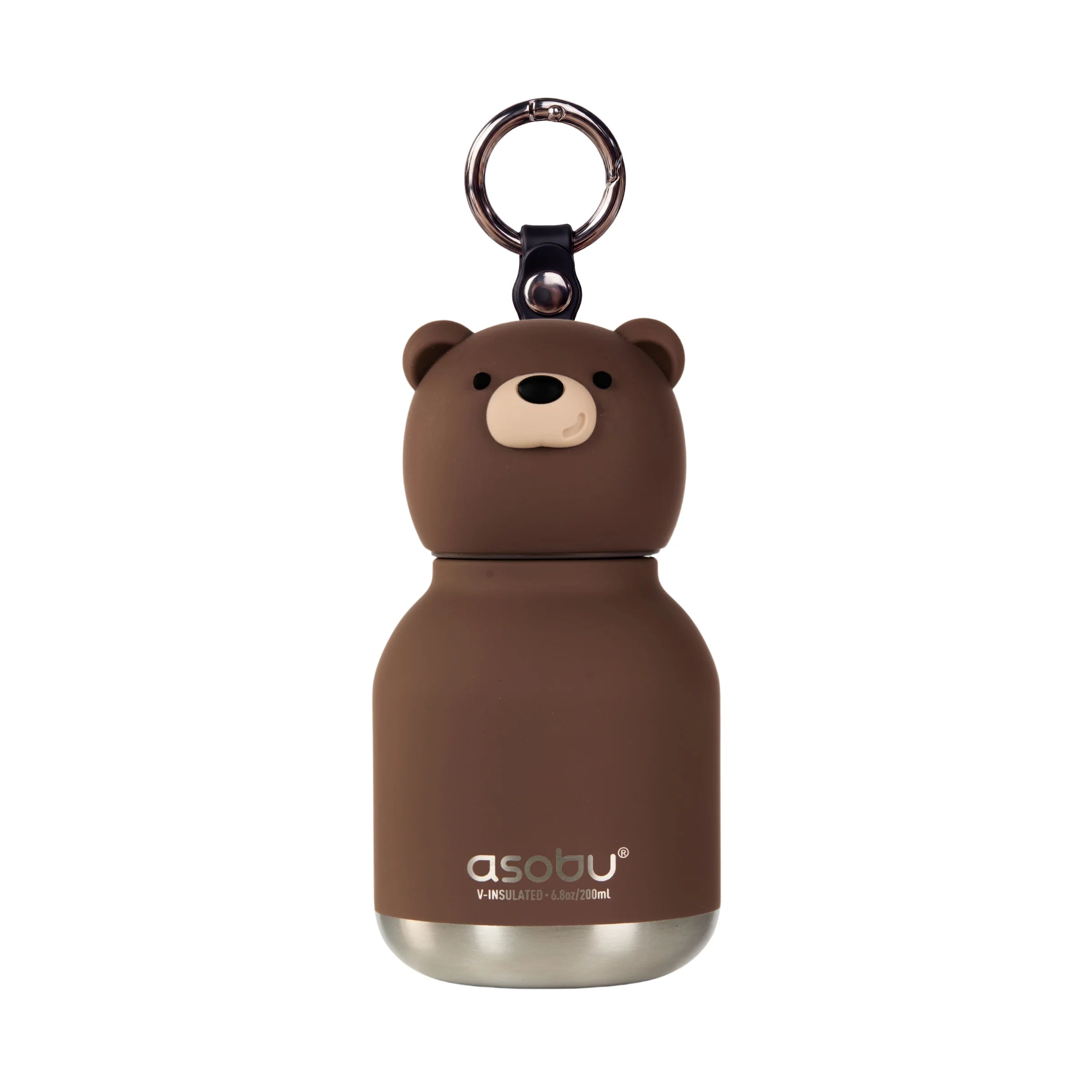 Bag Charm Water Bottle - Brown Bear