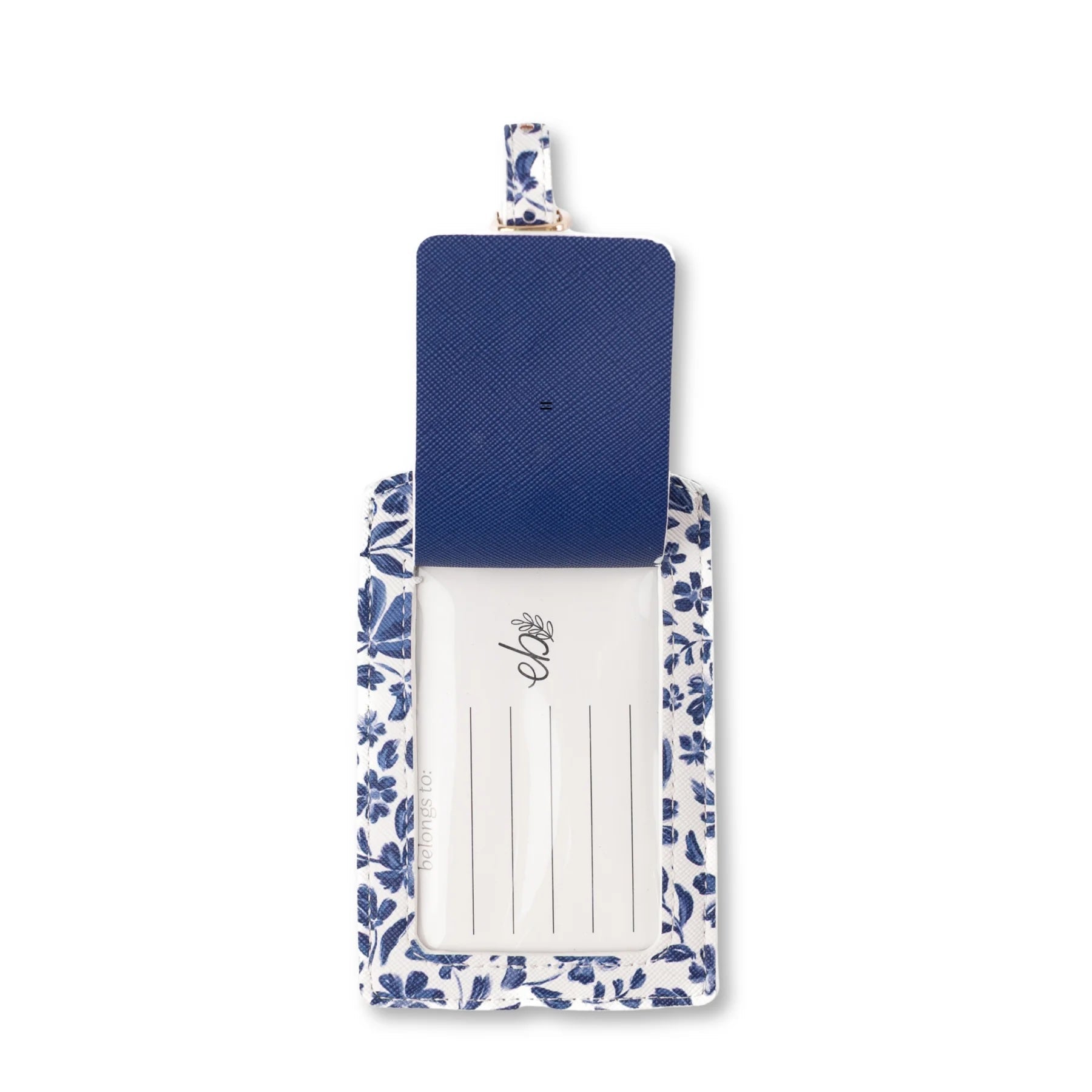 FLORAL LUGGAGE TAG-PRESSED FLORAL