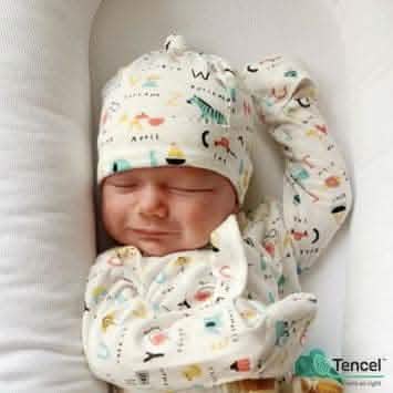 ABC Love Modal Gown/Hat Set 0 - 3 Mos.
