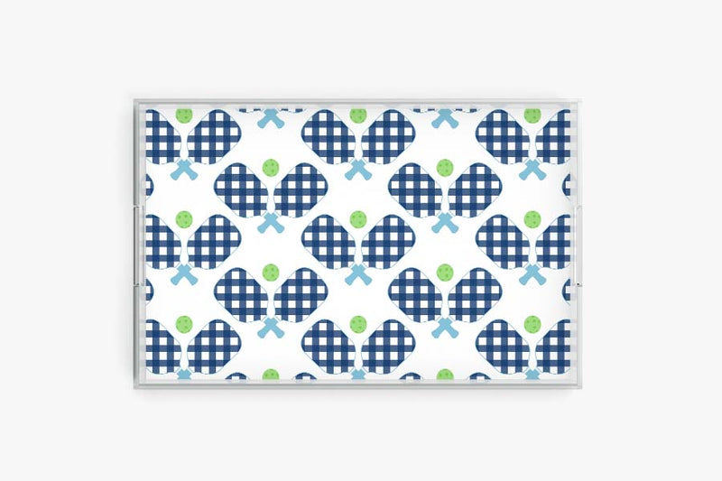 Pickleball Navy Rectangular Tray