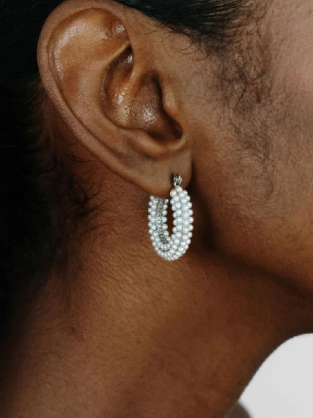 Audrey Hoops - Pearl - Silver