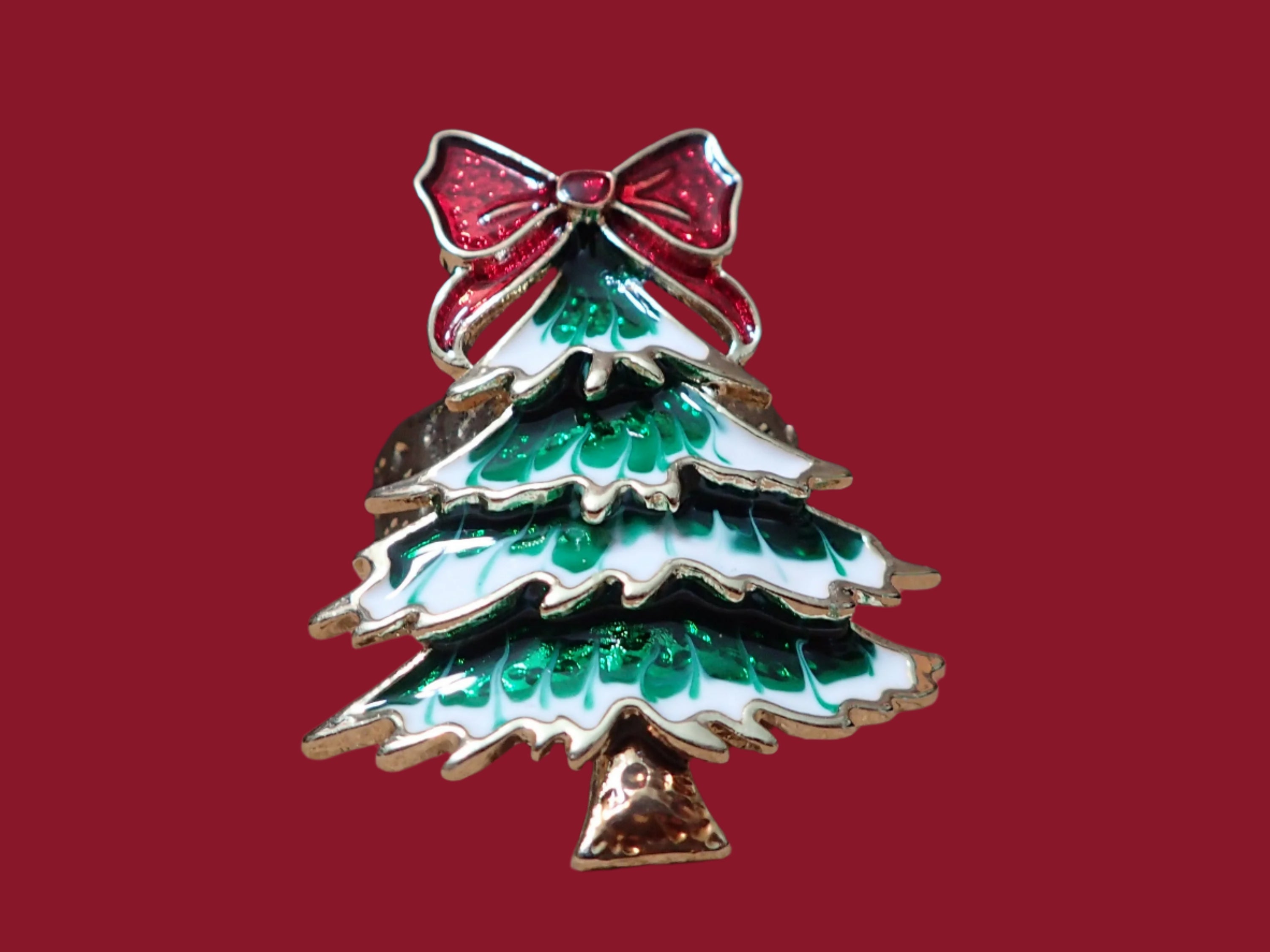 Christmas Tree - Red w/Bow Ring