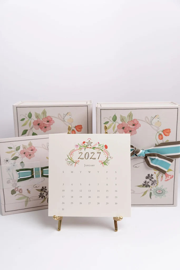 2027 Classic Desk Calendar w/ Gold Easel