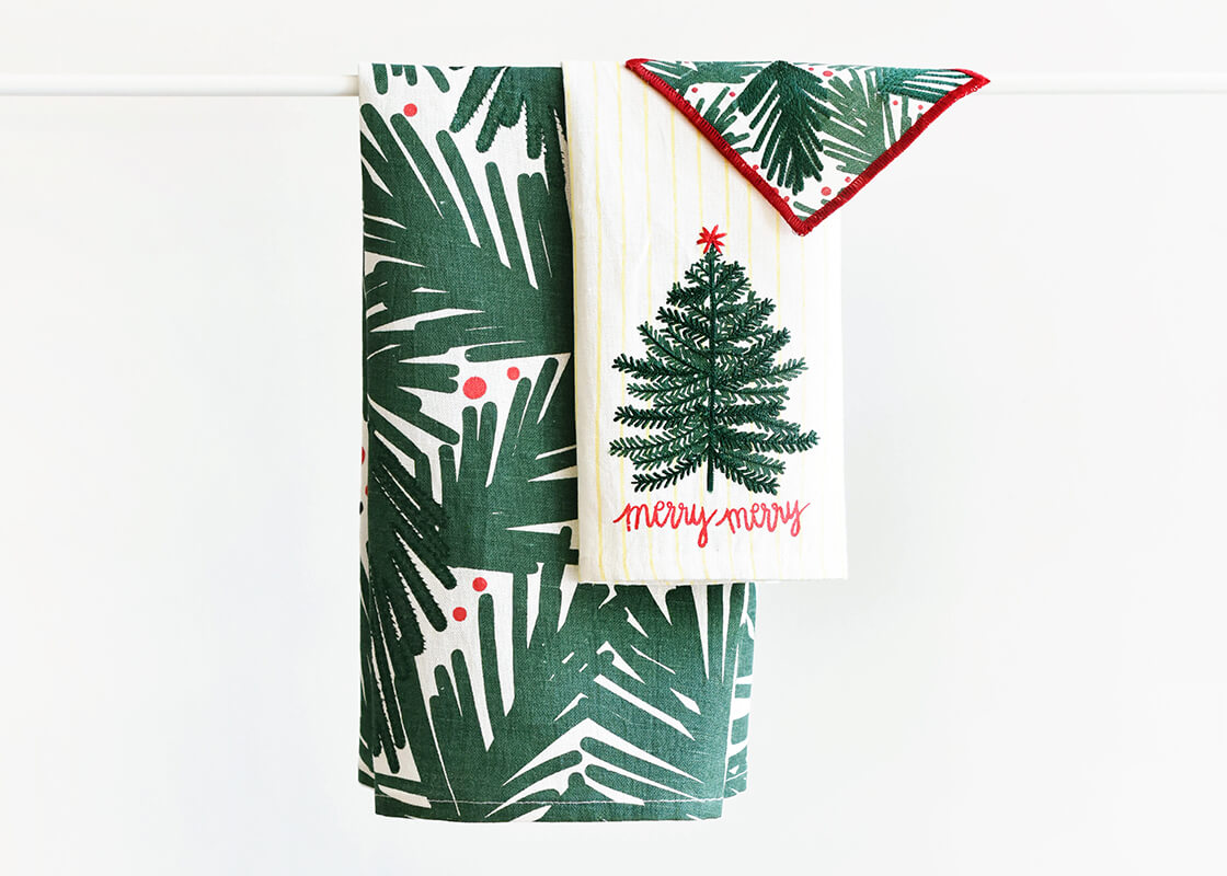 BALSAM AND BERRY TREE LARGE KITCHEN TOWEL