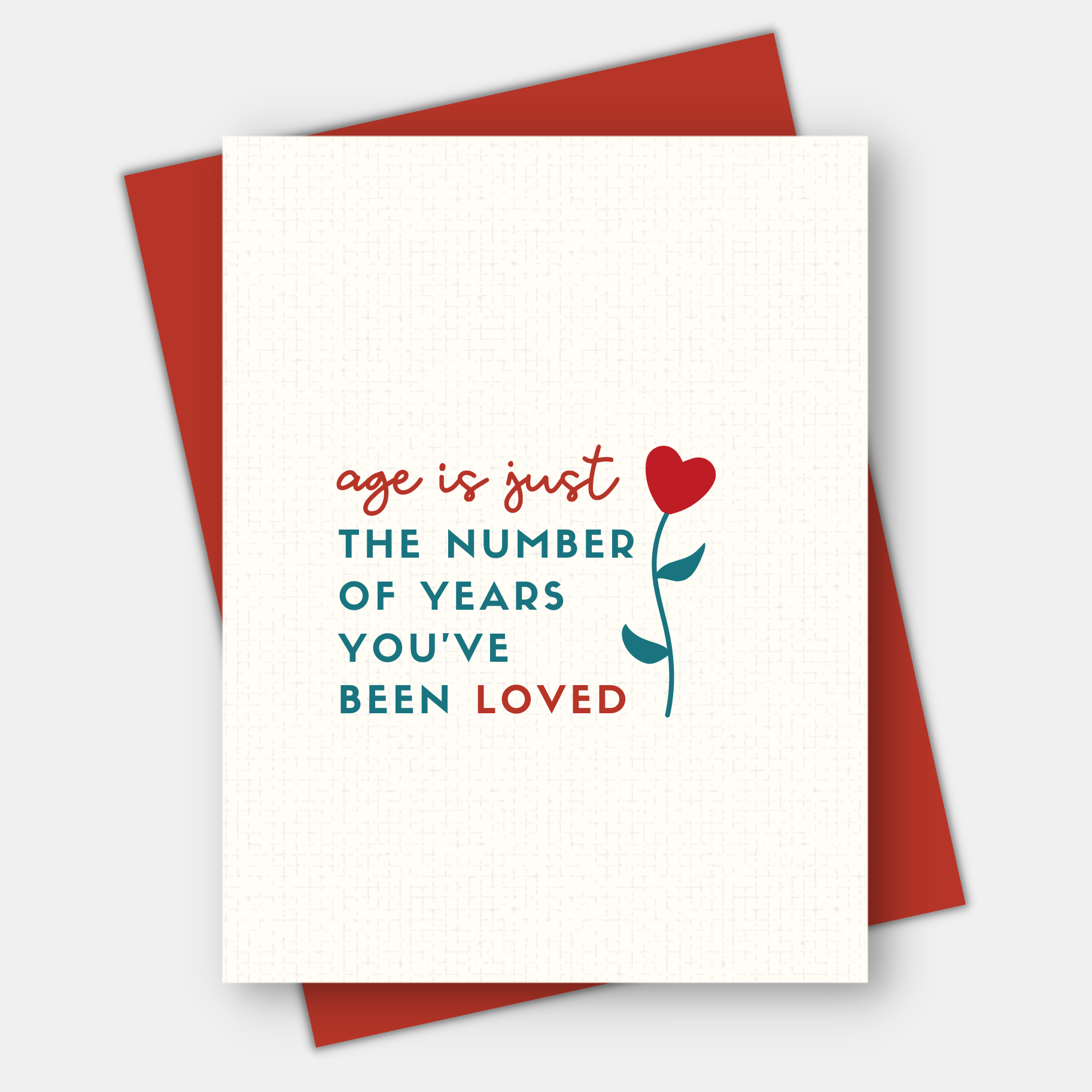 Age is just the Number of Years, Birthday Card