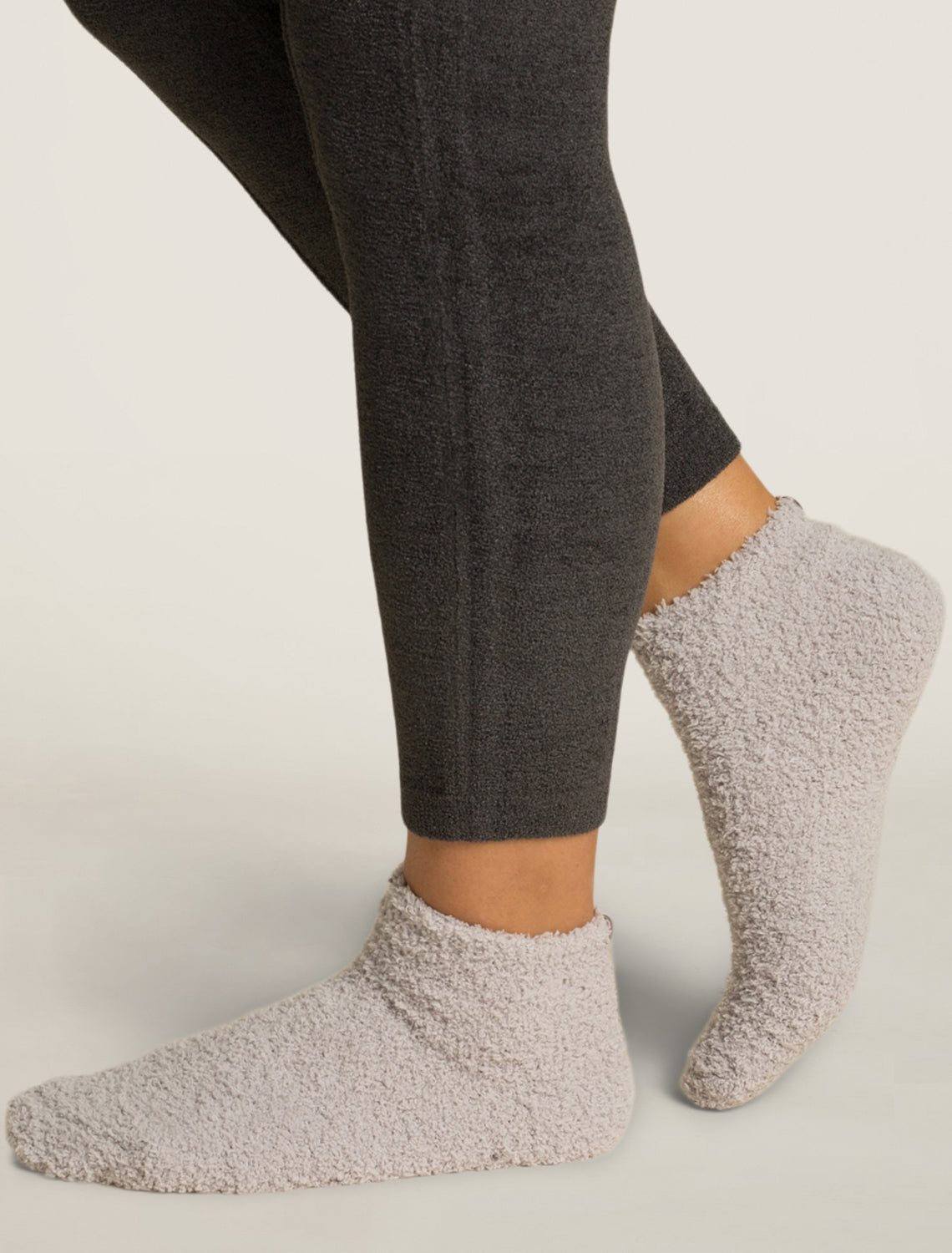Cozy Chic 2 Pair Tennis Sock Set - Oyster Multi