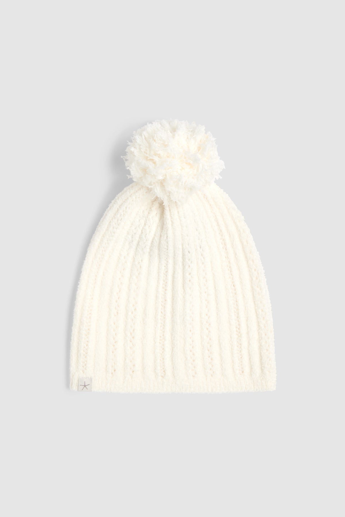 COZY CHIC POINTELLE BEANIE-PEARL