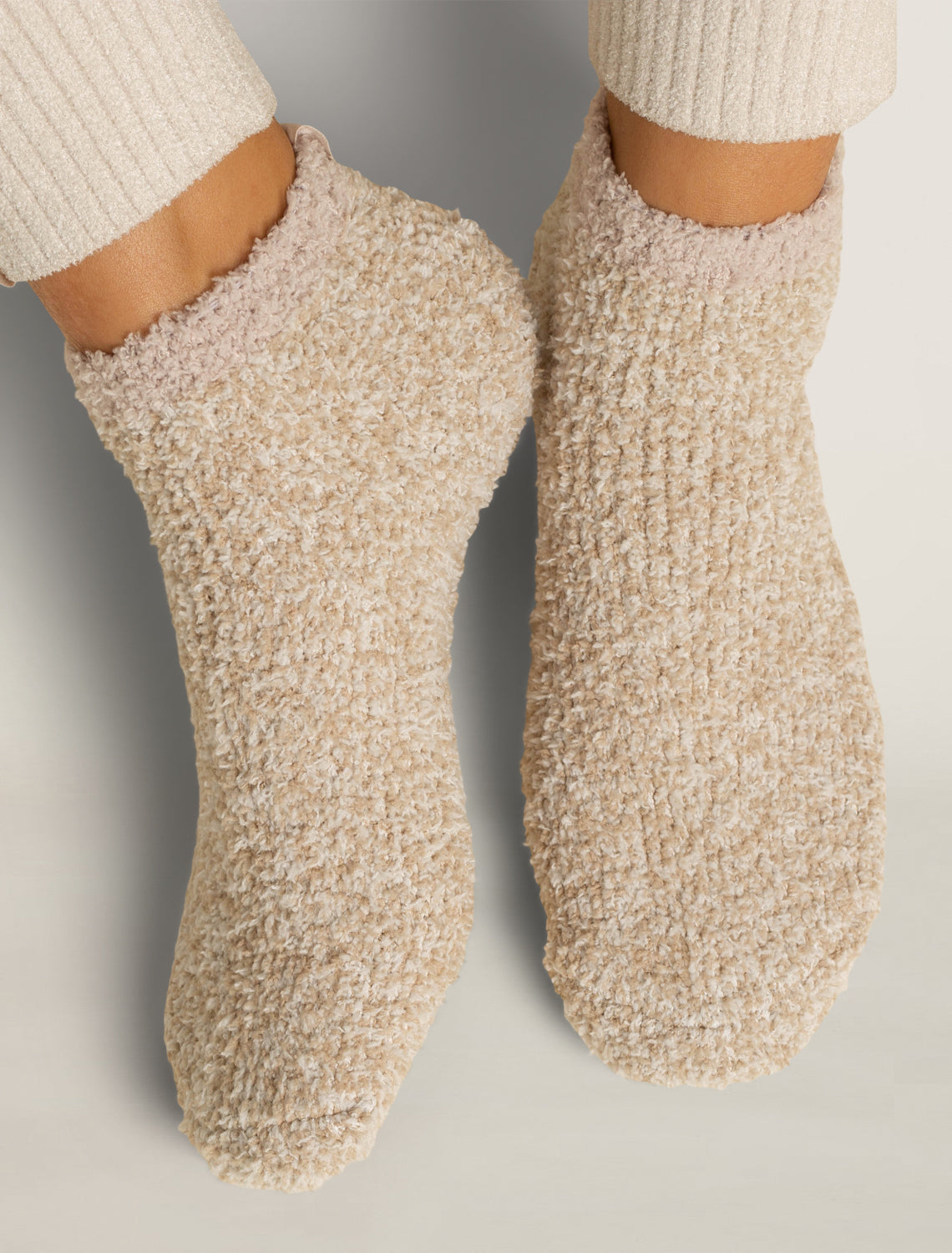 Cozy Chic 2 Pair Tennis Socks - Stone Multi