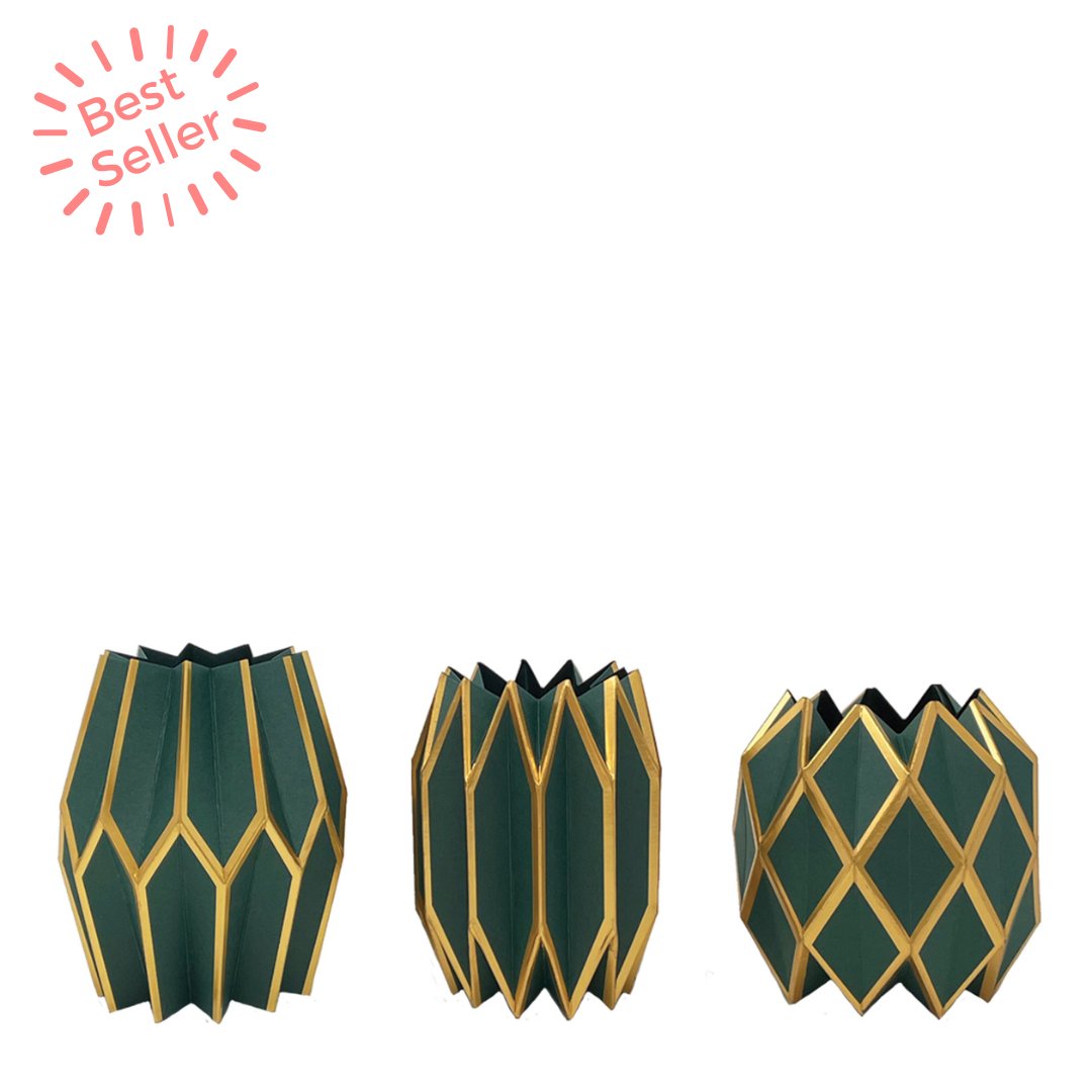 Forest Green Vase Wrap (set of 3)