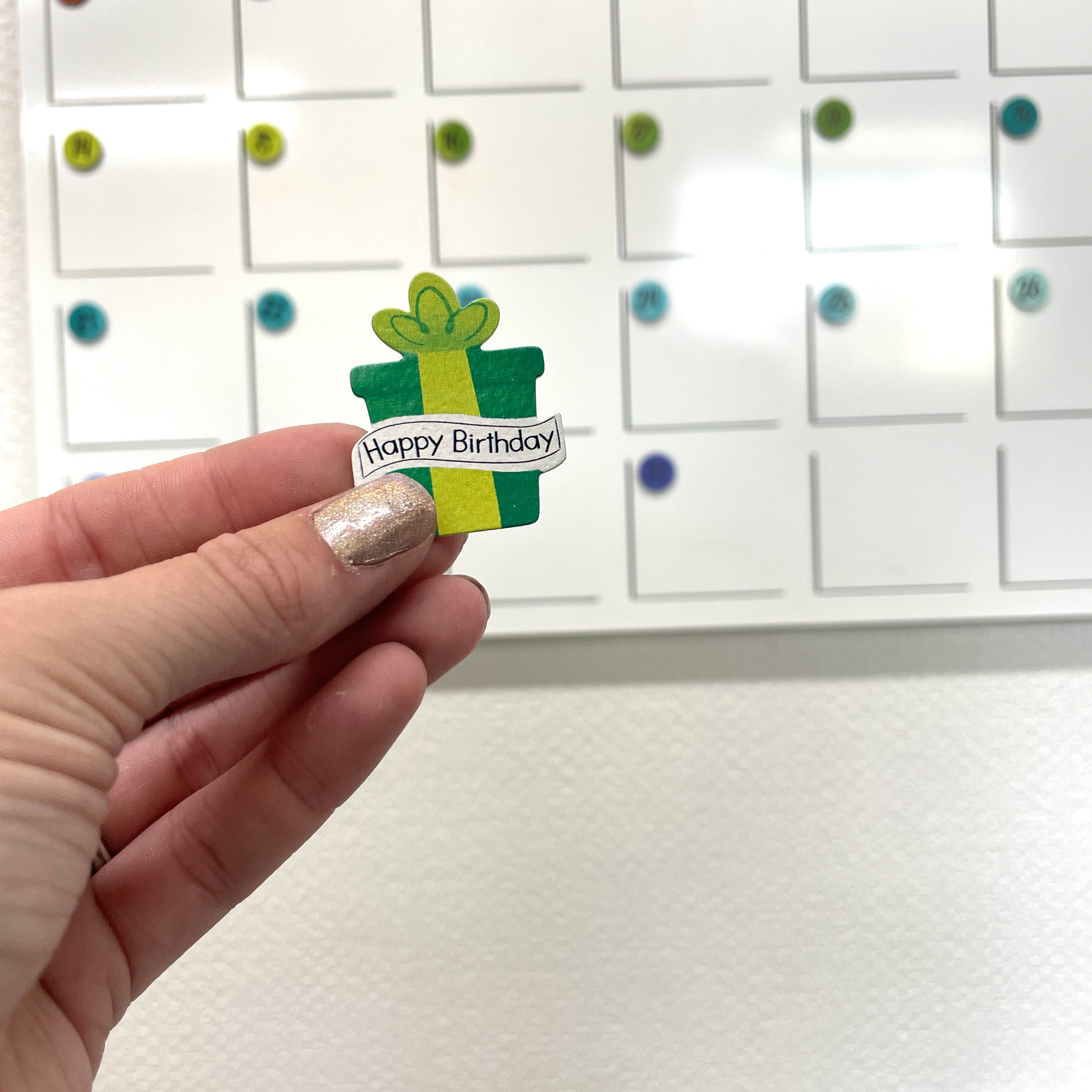 BIRTHDAY CALENDAR MAGNETS SET OF 4