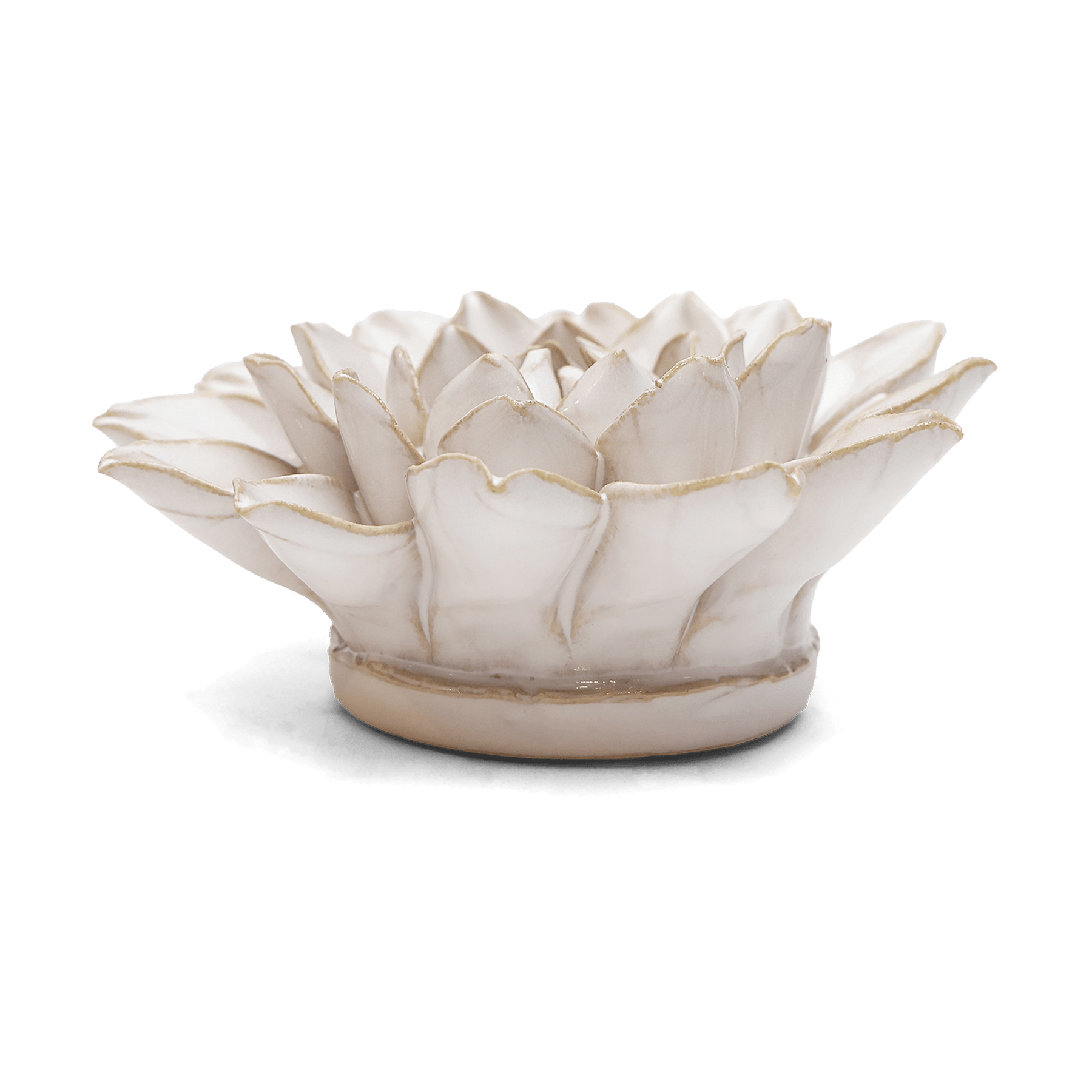 Ceramic Flower White Collection Ivory Dahlia
