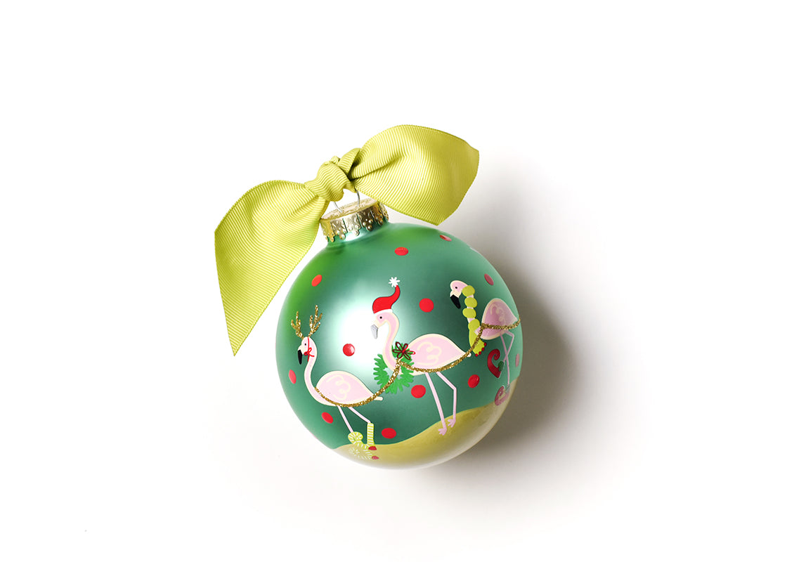 WARMEST WISHES SANTA 100MM GLASS ORMNAMENT