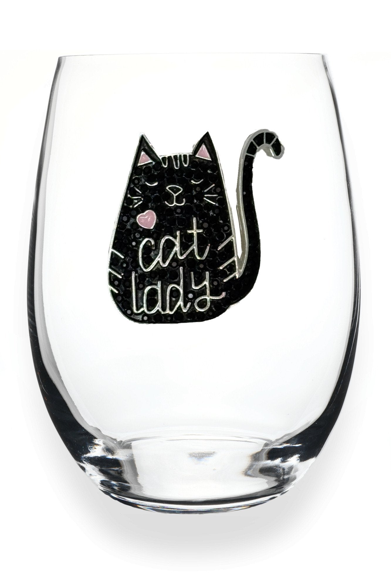 Cat Lady Stemless Wine Glass