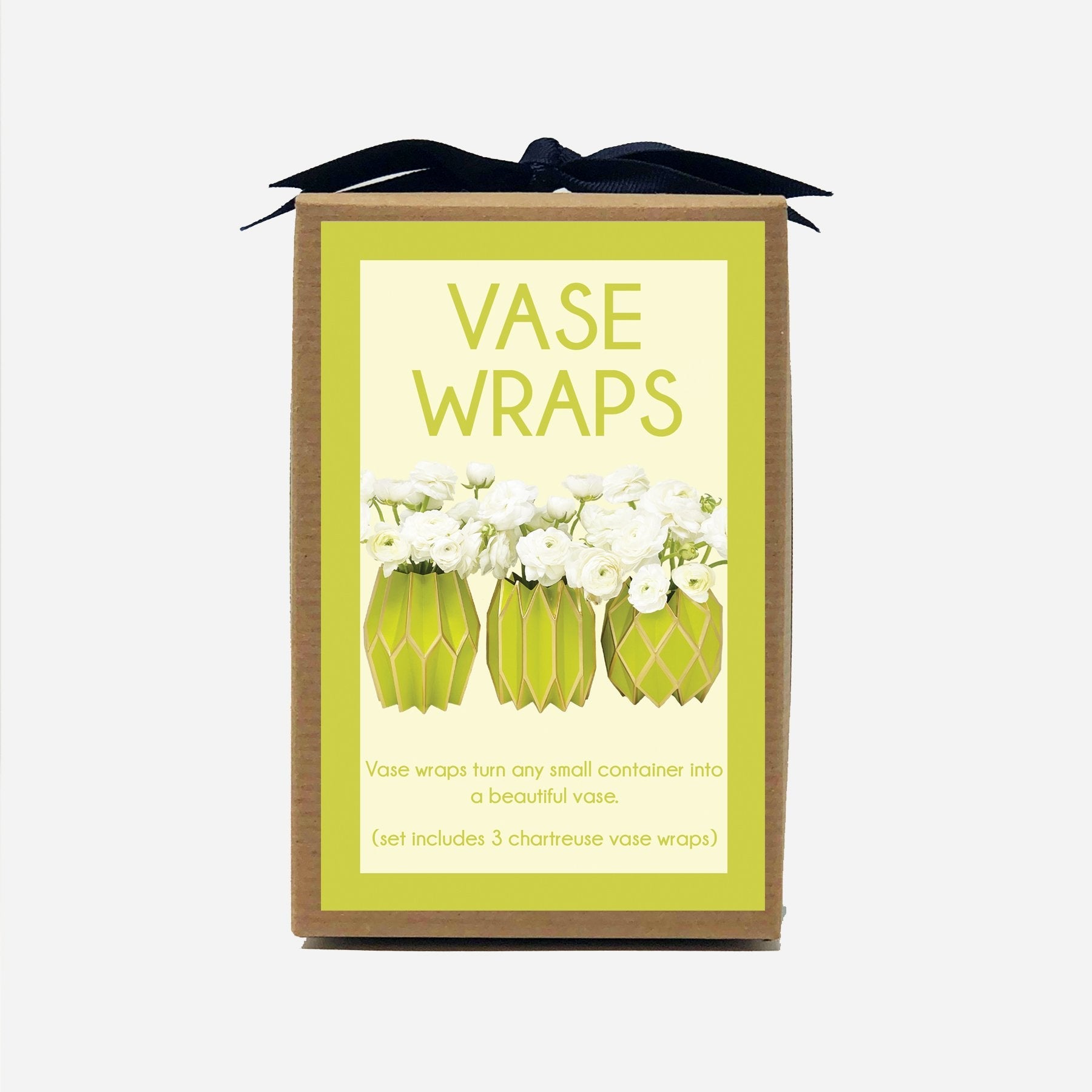Chartreuse Vase Wrap (set of 3)