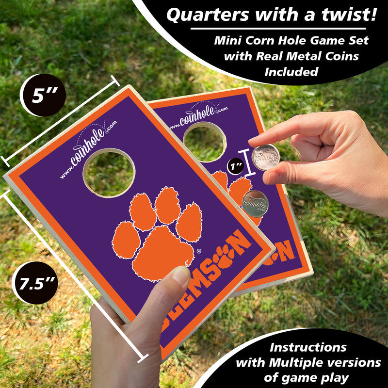Clemson University Coinhole Game Set