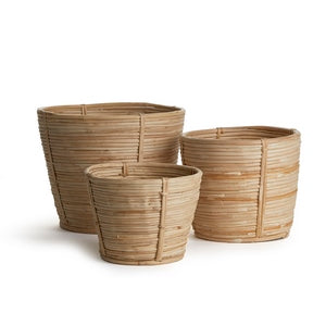 Cane Rattan Tapered Basket - sm