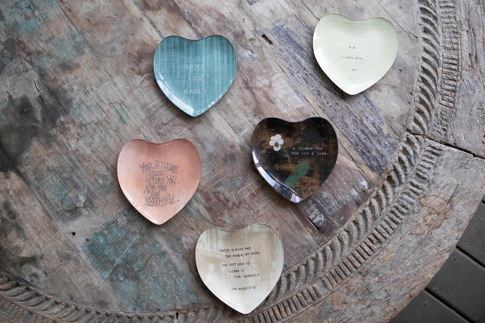 Heart Decoupage Plate