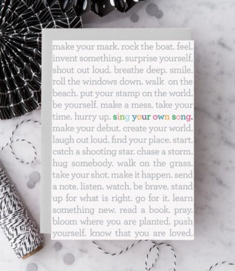 "Sing Your Own Song" - Greeting Card