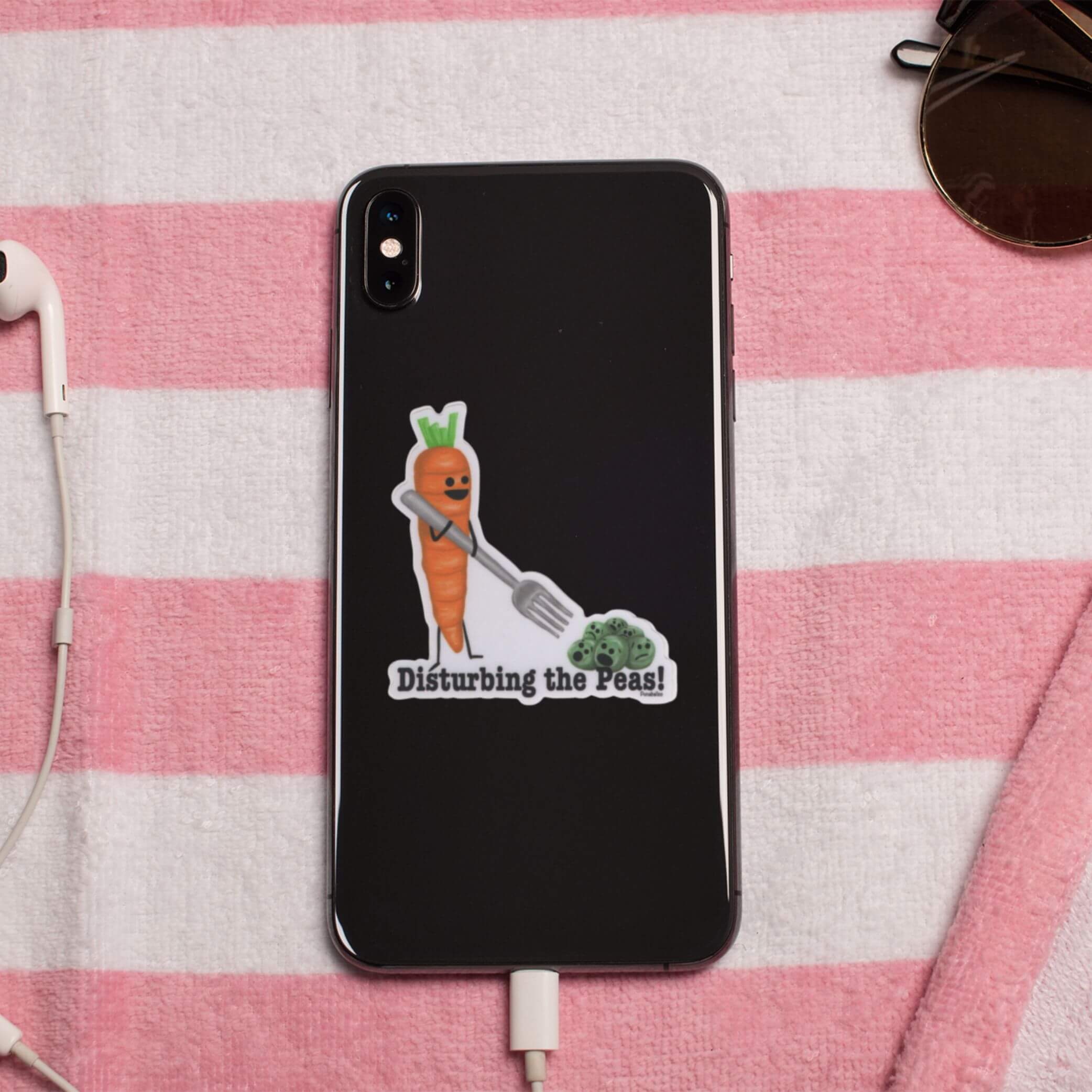 DISTURBING THE PEAS-STICKER