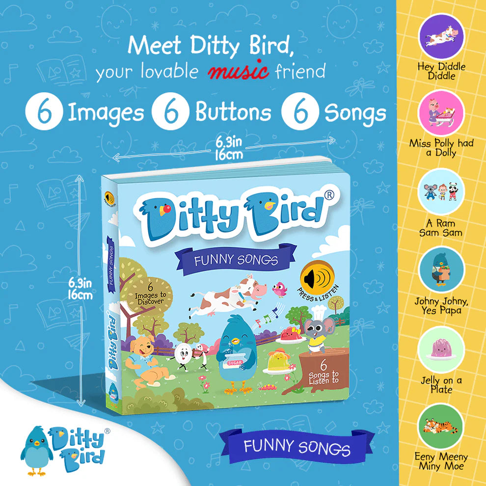 DITTY BIRD-FUNNY SONGS-RECHARGEABLE MUSICAL BOOK