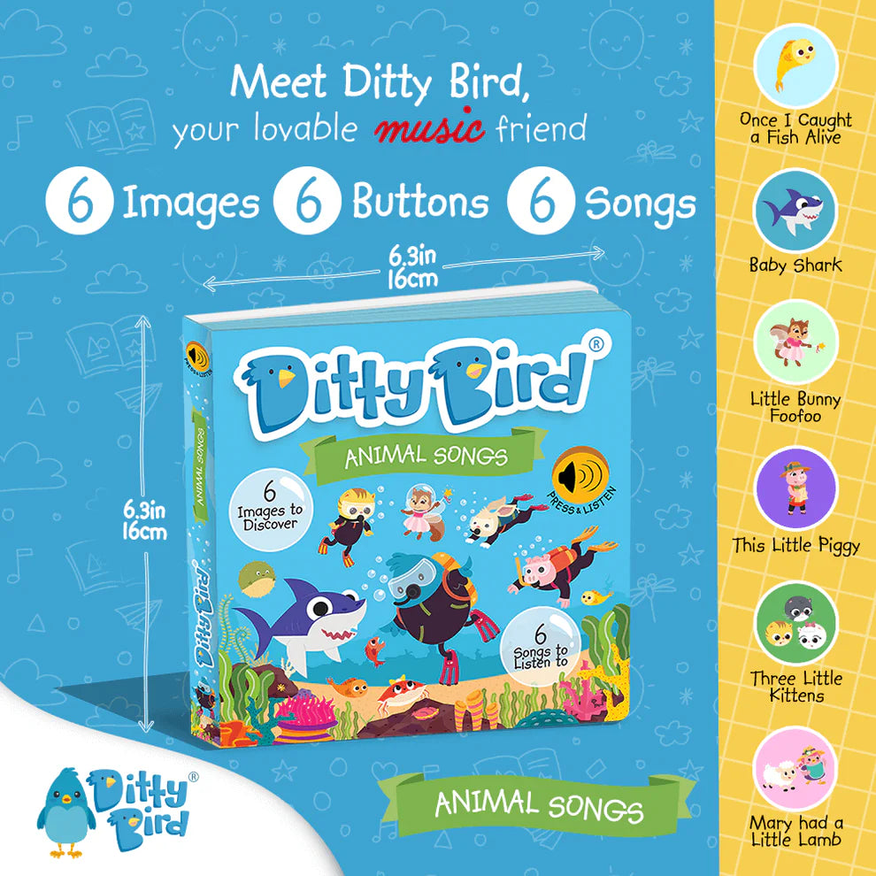 DITTY BIRD-ANIMAL SONGS-RECHARGEABLE MUSICAL BOOK