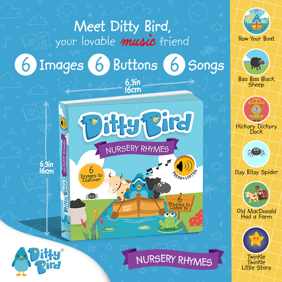 DITTY BIRD-NURSERY RHYMES-RECHARGEABLE MUSICAL BOOK